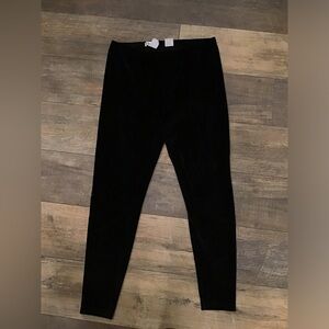 Jones New York Black Velveteen Leggings size Medium